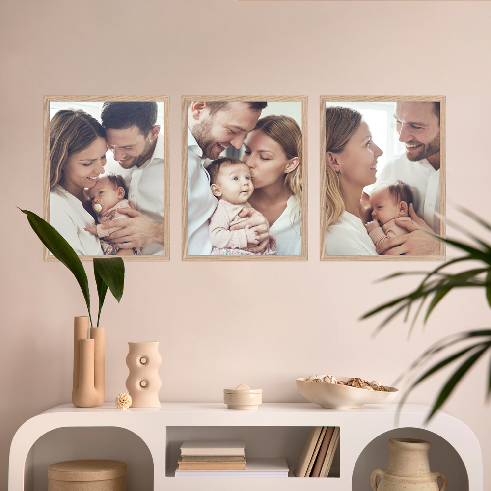 30x40 cm Bilderrahmen in Eiche für Bilder und Poster