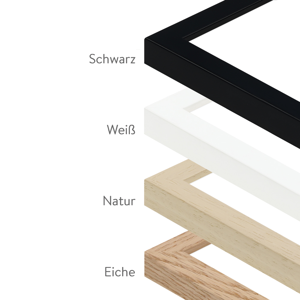 H950 Bilderrahmen leisten eines Sets Bilderrahmen - Leistenprofile in Schwarz, Weiß, Natur und Eiche