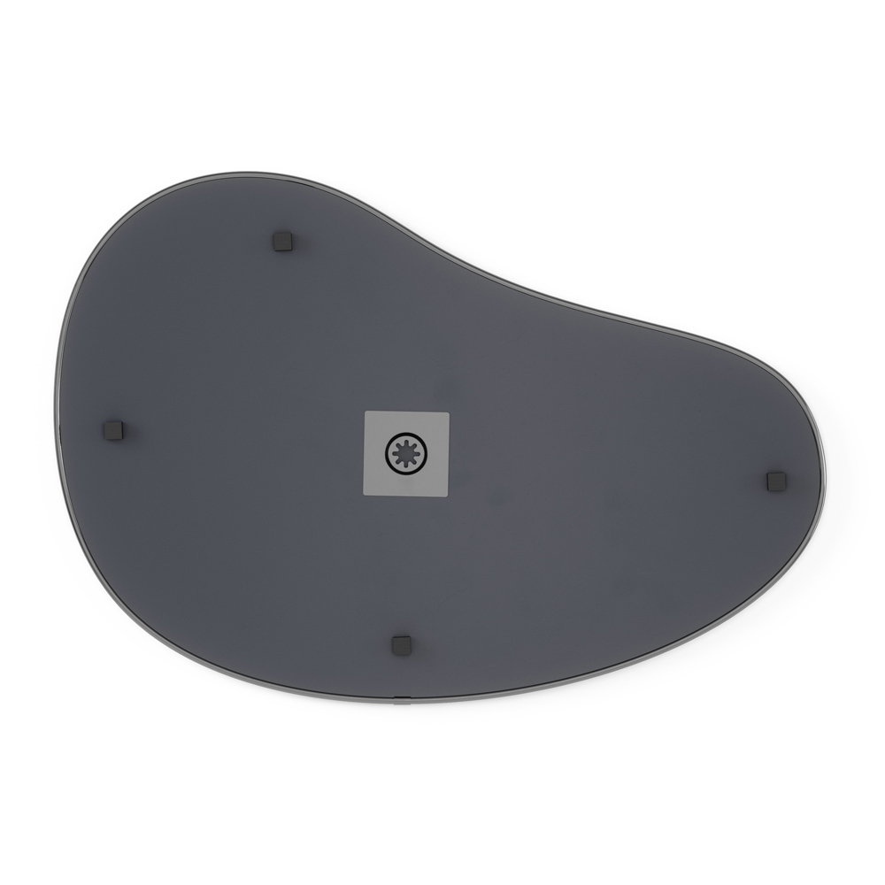 61x91 Tropfenförmiger Wandspiegel in schwarz Tropfenförmiger Wandspiegel von hinten