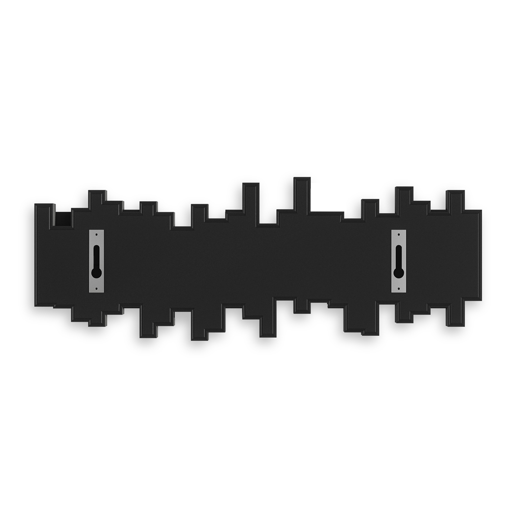 "Sticks" klappbare Wandgarderobe in Schwarz schwarze Garderobe zum Aufhängen mit Klapphaken