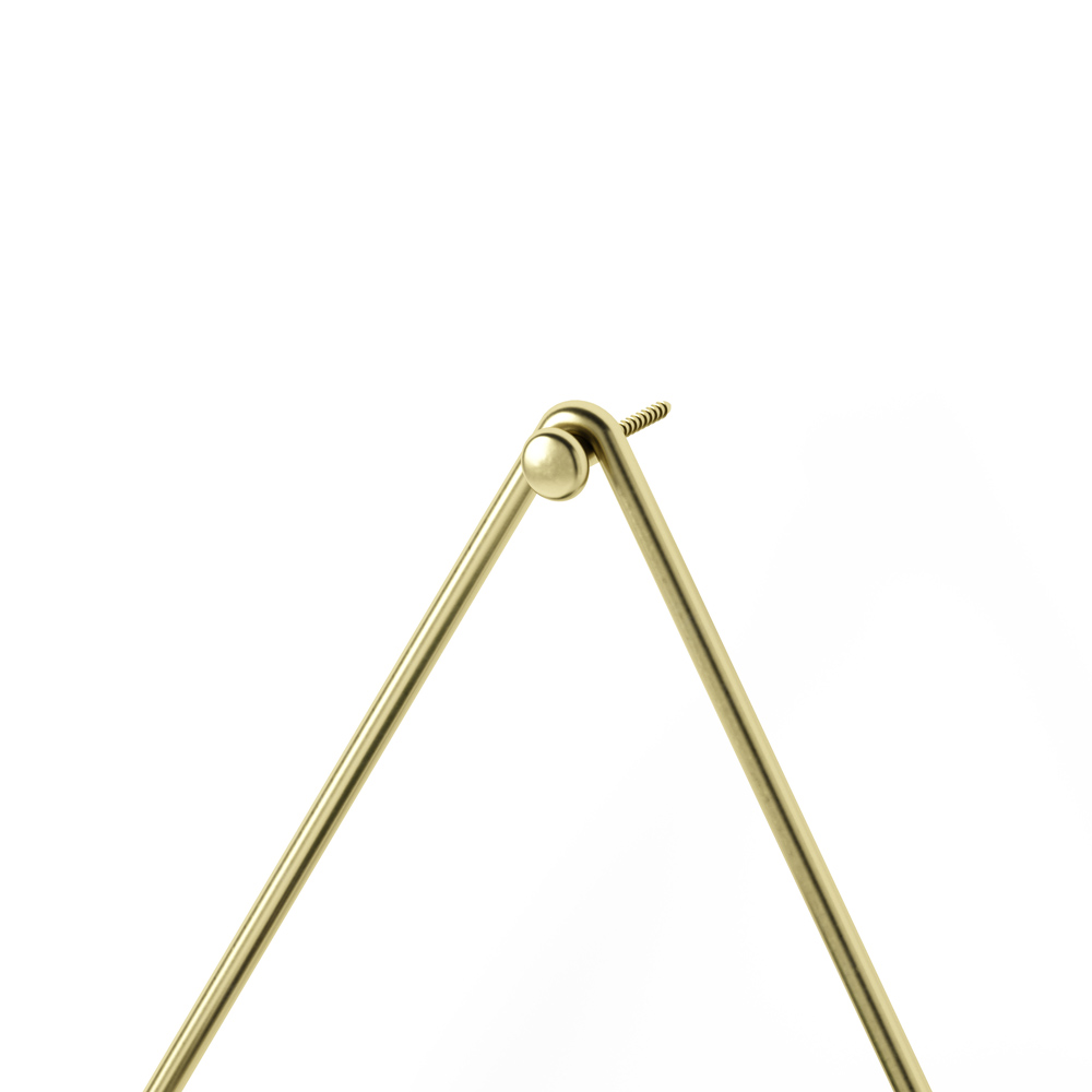 goldener Drahtrahmen der Wandvase "Trigg" Aufhängung der Wandavse "Trigg"