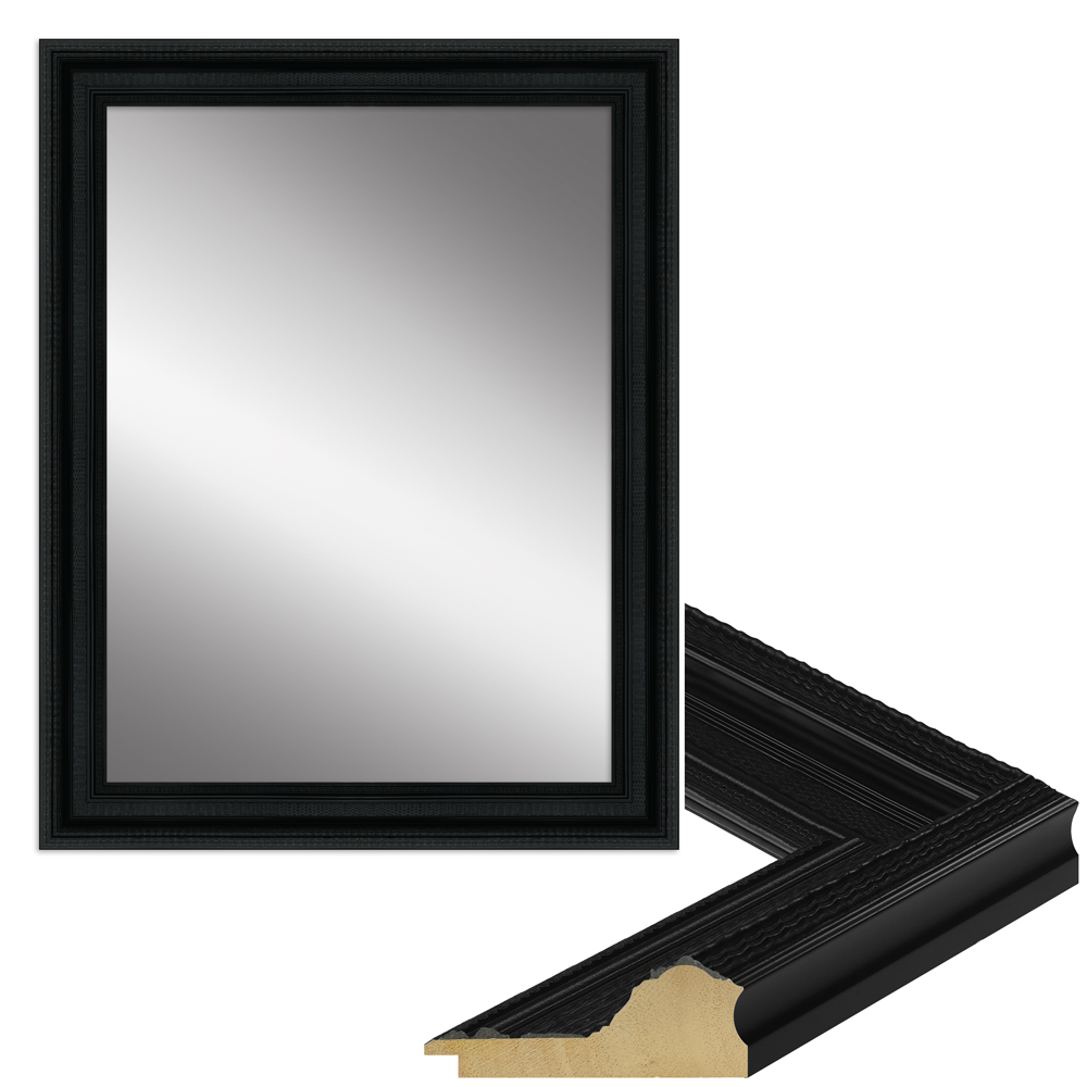 hochwertiger Wandspiegel E007 in der Farbe Schwarz