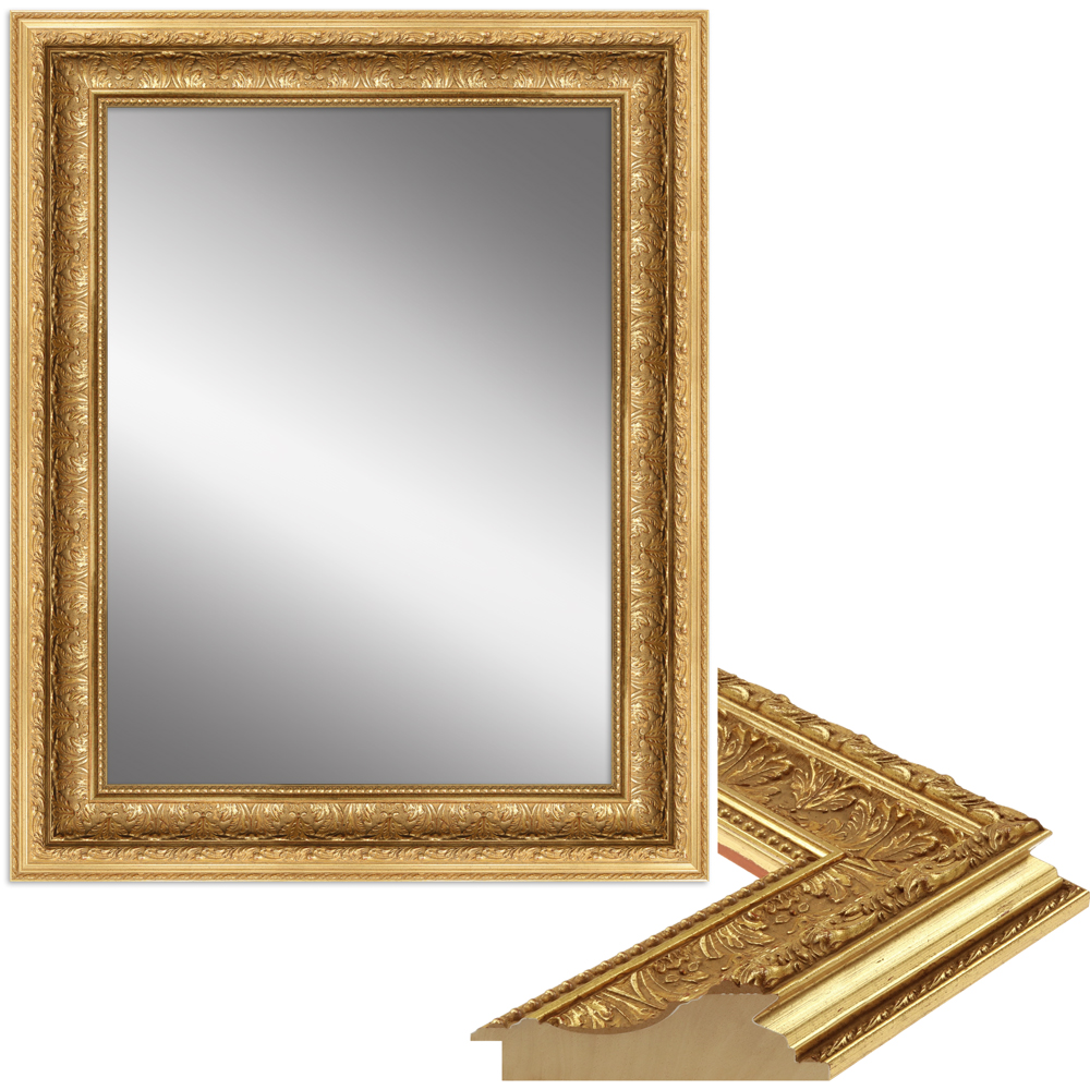 hochwertiger und edler Wandspiegel E034 in der Farbe Gold