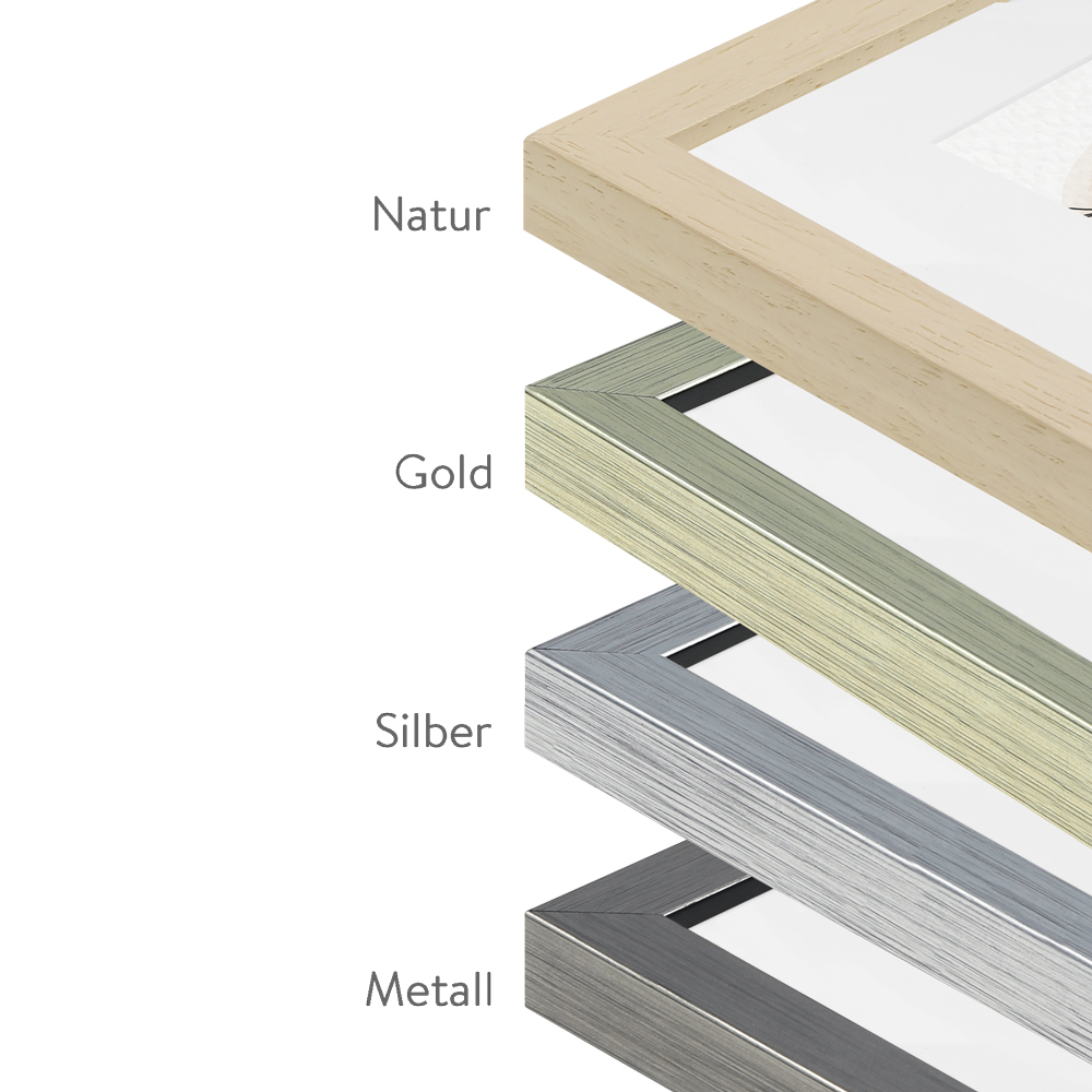 Detailbild 3 Galeriebilderrahmen - G950 Detail Bilderrahmen von hellen Farben der Serie G950 mit Passepartout