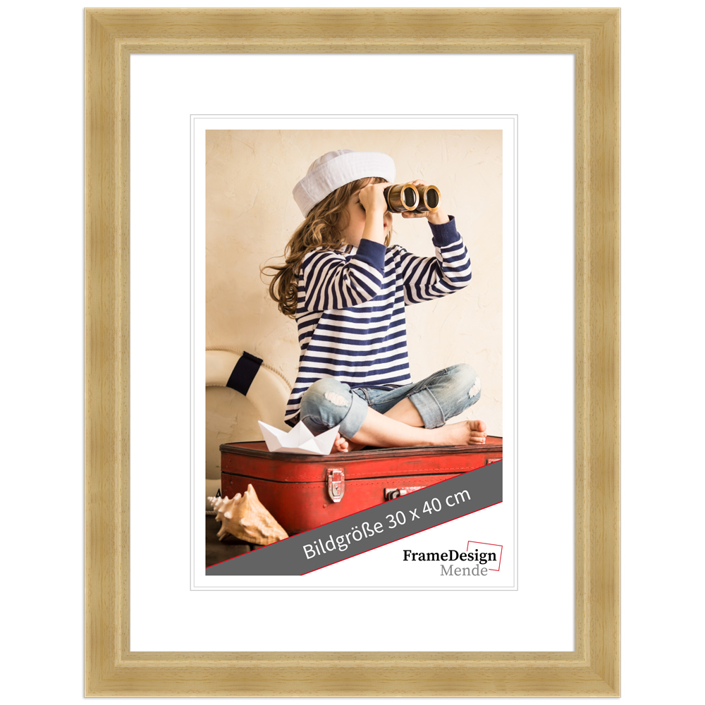 Mende Frames Bilderrahmen H038 Natur 15 x 21 cm aus Holz Made in Germany