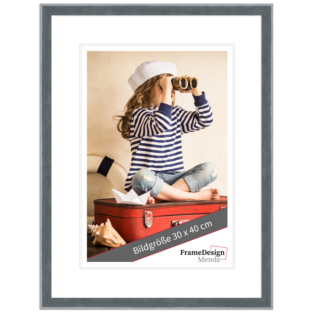 Bilderrahmen H080 Grau 40 x 60 cm