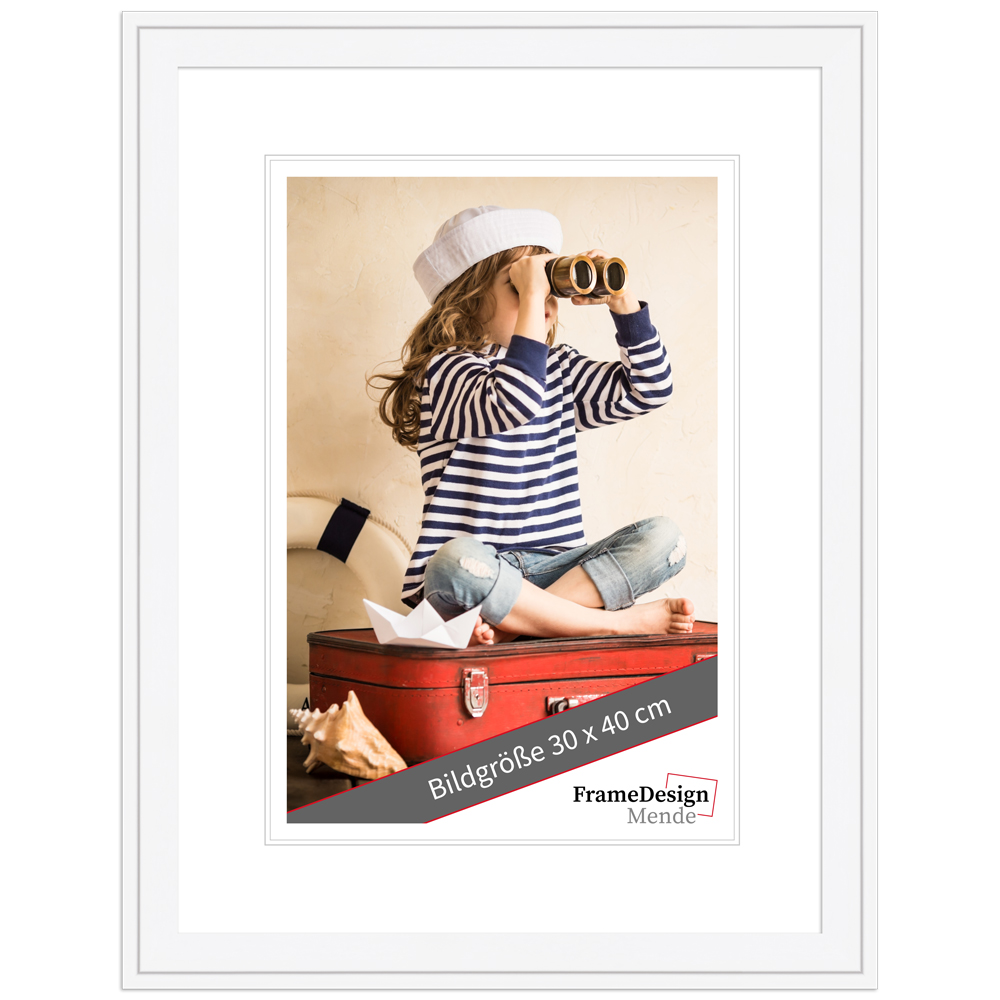 Cadre photo H120 Blanc 30 x 40 cm