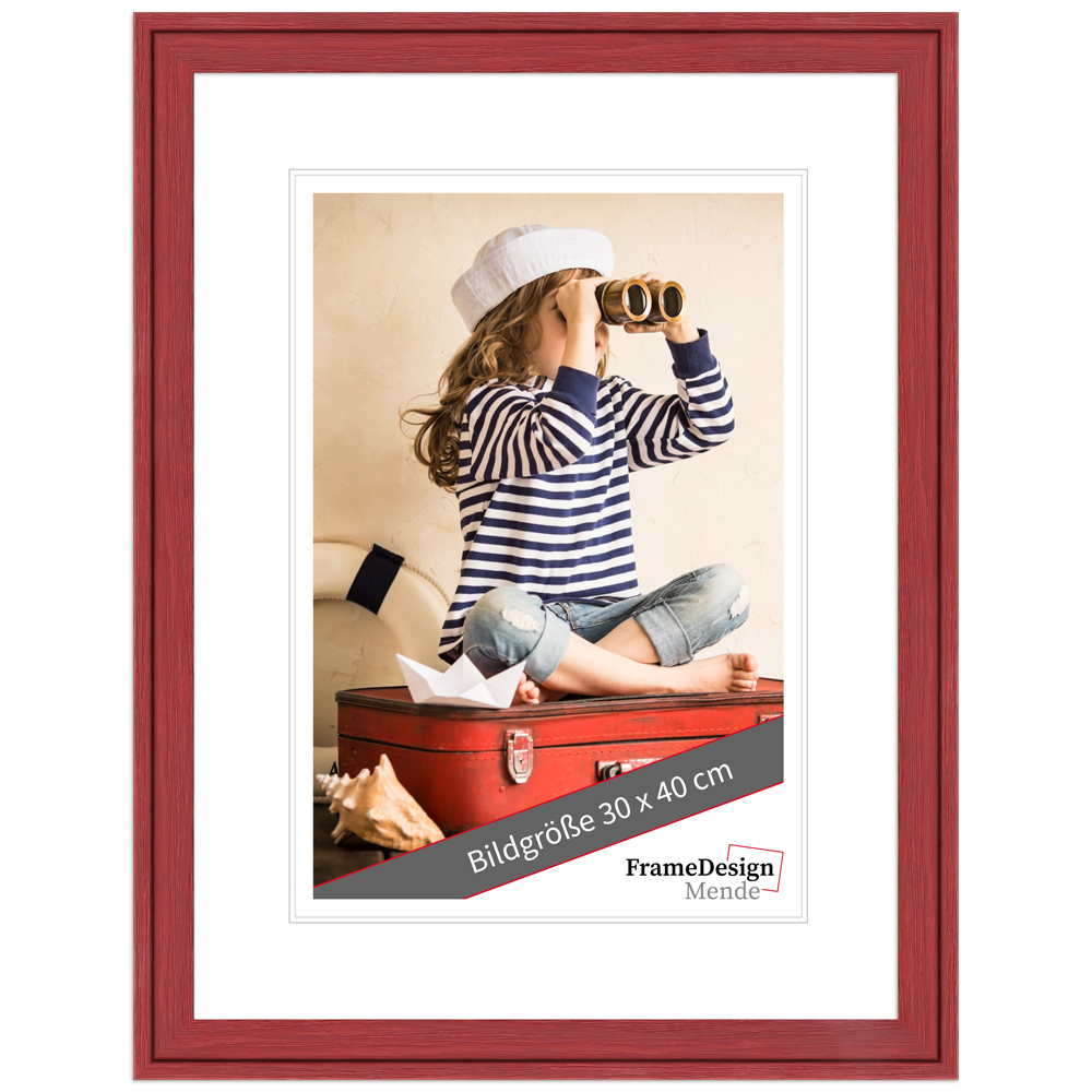 Cadre photo H120 Rouge, veinuré 42 x 59,4 cm