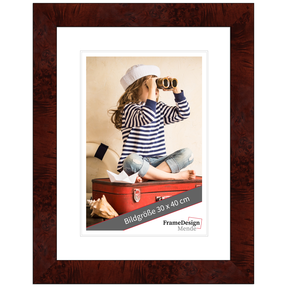 Cadre photo H14E décor en racine, foncé 70 x 90 cm