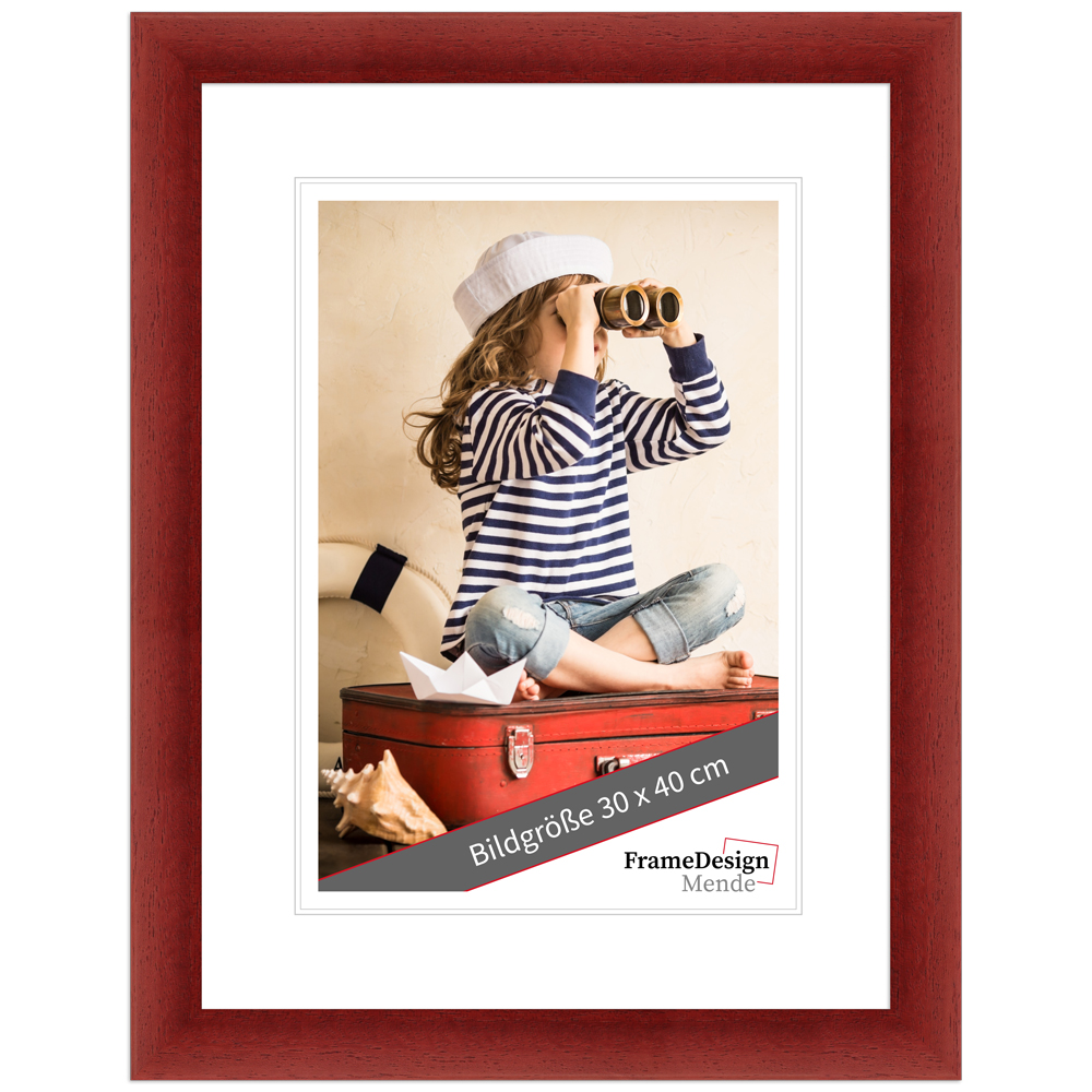 Mende Frames Bilderrahmen H220 Rot 30 x 90 cm aus Holz Made in Germany