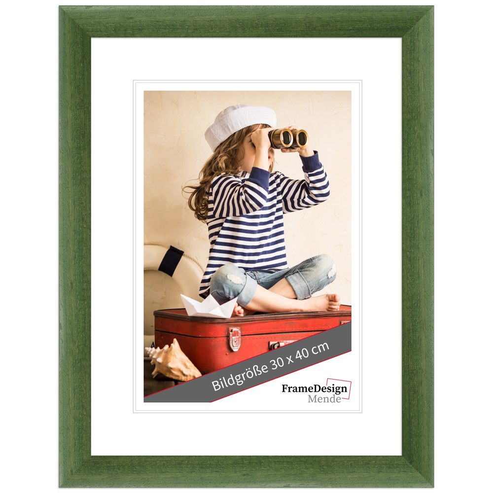 Mende Frames Bilderrahmen H220 Grün 20 x 20 cm aus Holz Made in Germany
