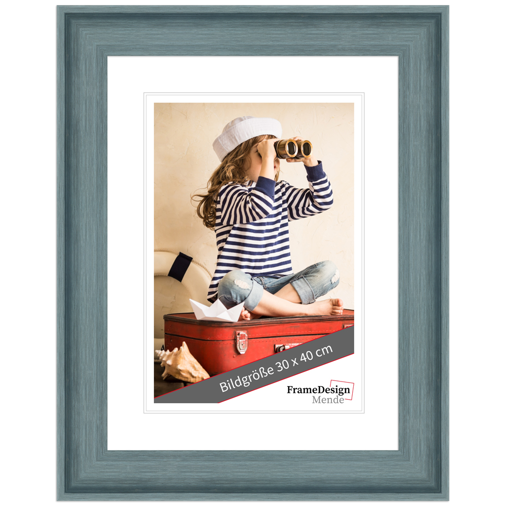 Cadre photo H230 Bleu-gris 30 x 40 cm