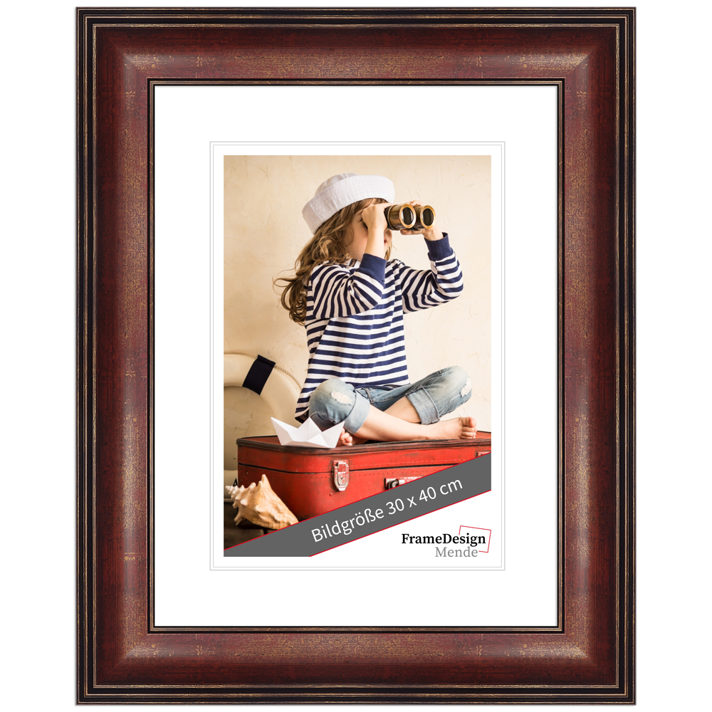 Mende Frames Bilderrahmen H235 Rot 70 x 100 cm aus Kunststoff Made in Germany