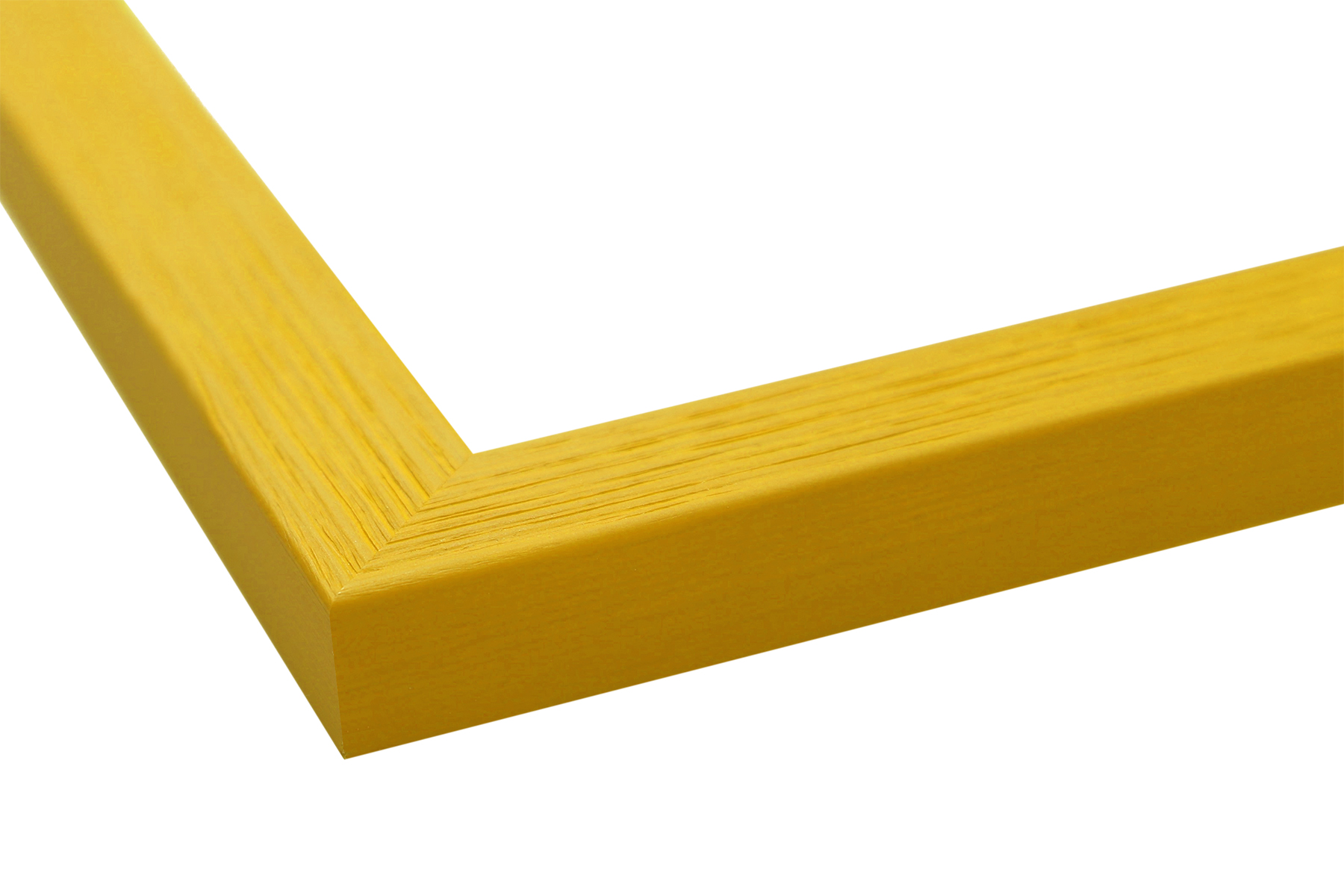 Detailaufnahme eines gelben Rahmens eines Whiteboards