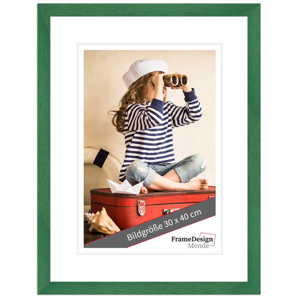 Mende Frames Bilderrahmen H300 Grün 20 x 28 cm aus Holz Made in Germany