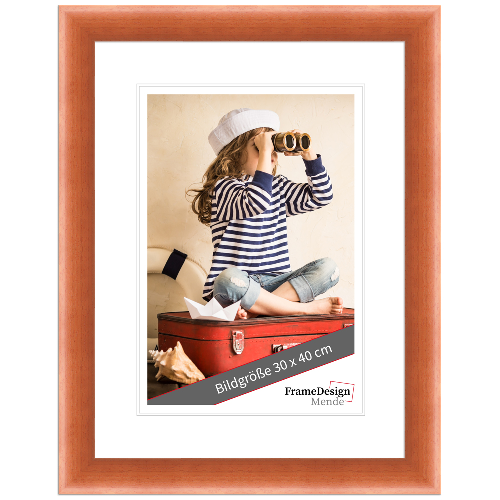 Mende Frames Bilderrahmen H350 Orange 20 x 20 cm aus Holz Made in Germany