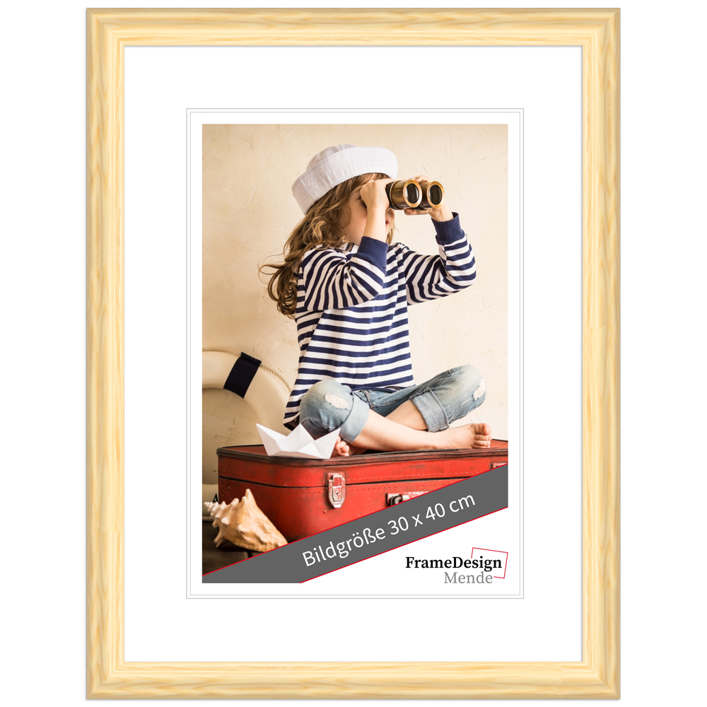 Mende Frames Bilderrahmen H441 Natur 20 x 40 cm aus Holz Made in Germany