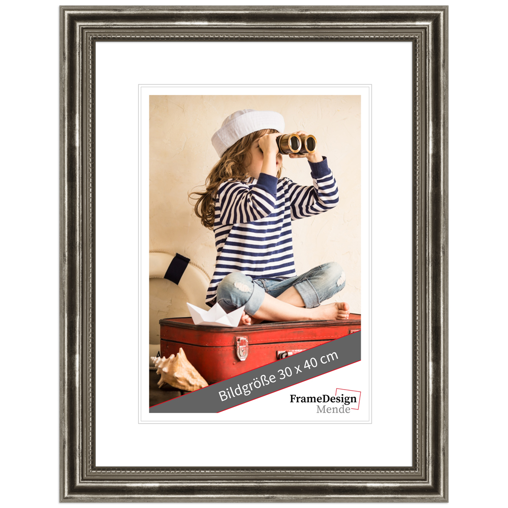 Mende Frames Bilderrahmen H450 Silber 10 x 10 cm aus Holz Made in Germany