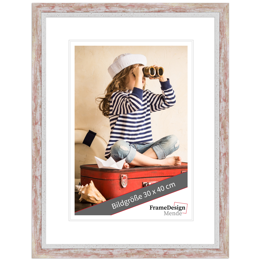 Mende Frames Bilderrahmen H490 Rot 10 x 13 cm aus Holz Made in Germany