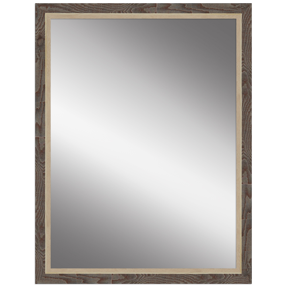 Miroir Mural H490 Noyer 30 x 30 cm