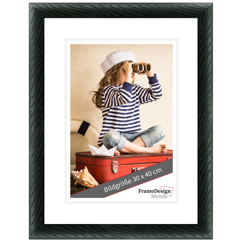 Mende Frames Bilderrahmen H503 Olivgrün 30 x 60 cm aus Holz Made in Germany