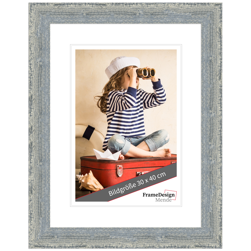 Mende Frames Bilderrahmen H610 Grau 20 x 60 cm aus Holz Made in Germany