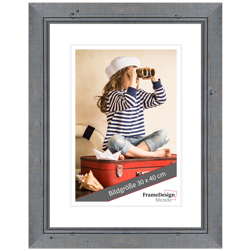 Mende Frames Bilderrahmen H660 Grau 70 x 100 cm aus Holz Made in Germany