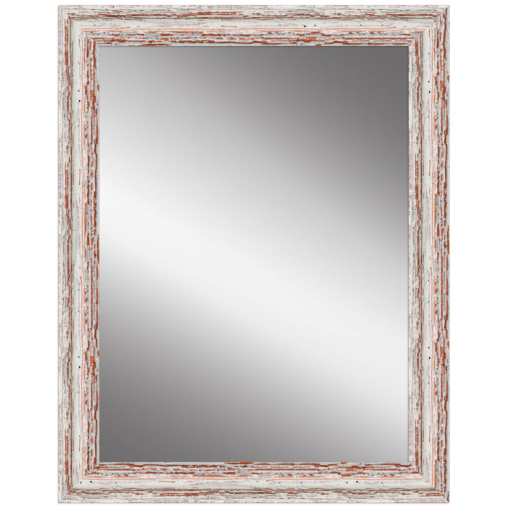 Mende Frames Wandspiegel H740 Weiß 70 x 90 cm aus Holz Made in Germany