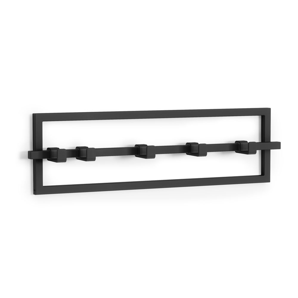 Garderobe als Wohnaccessoire in Schwarz