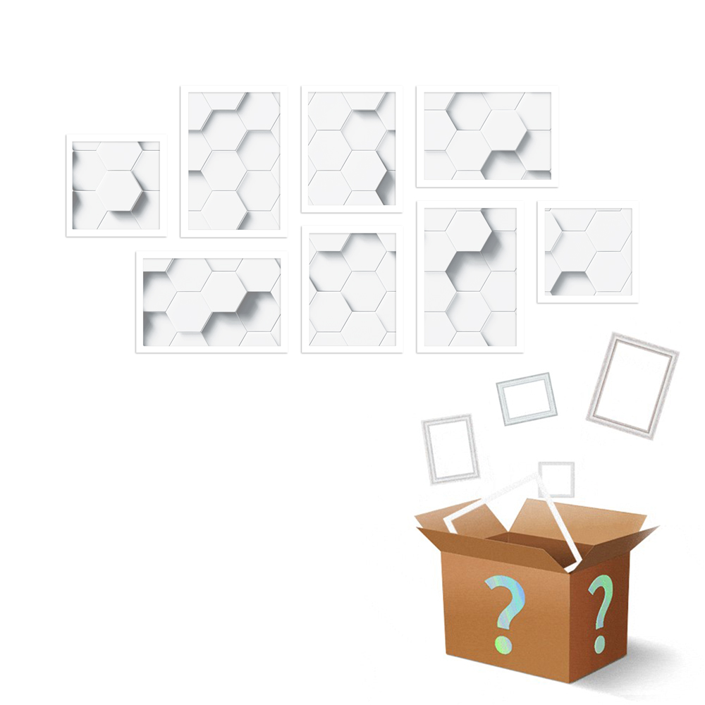 Mystery Box Bilderrahmen Set für Bilderwand | Weiß