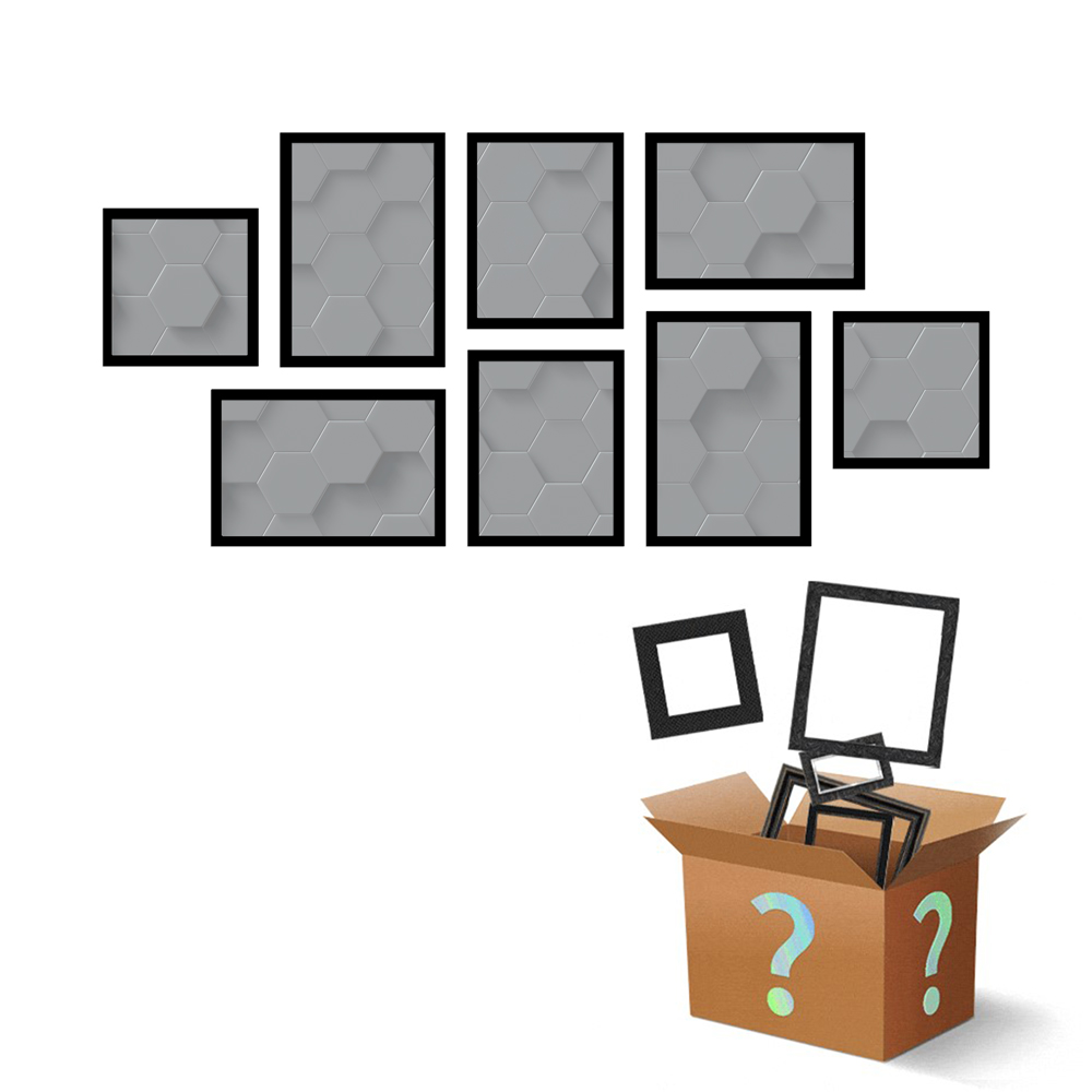 Mystery Box Bilderrahmen Set für Bilderwand | Schwarz
