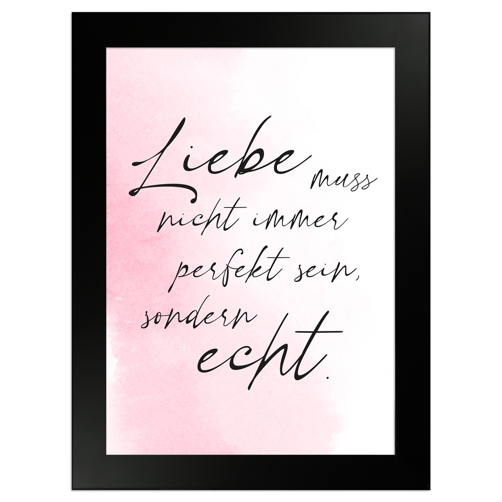 gerahmtes Poster | Liebe echt