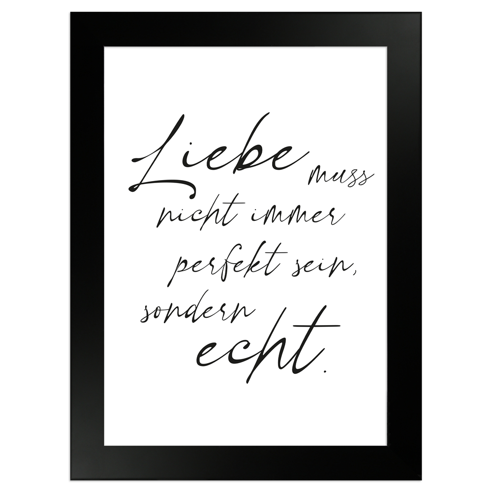 gerahmtes Poster | Liebe echt