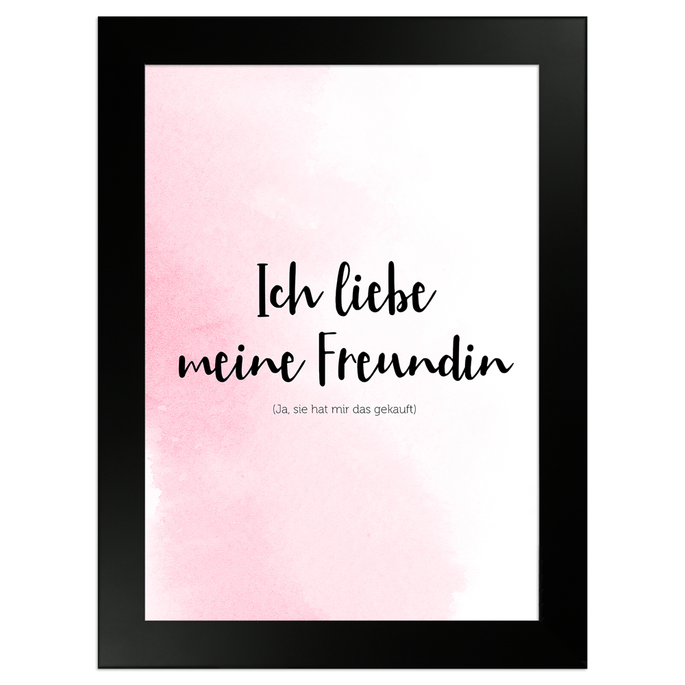 gerahmtes Poster | Freundin