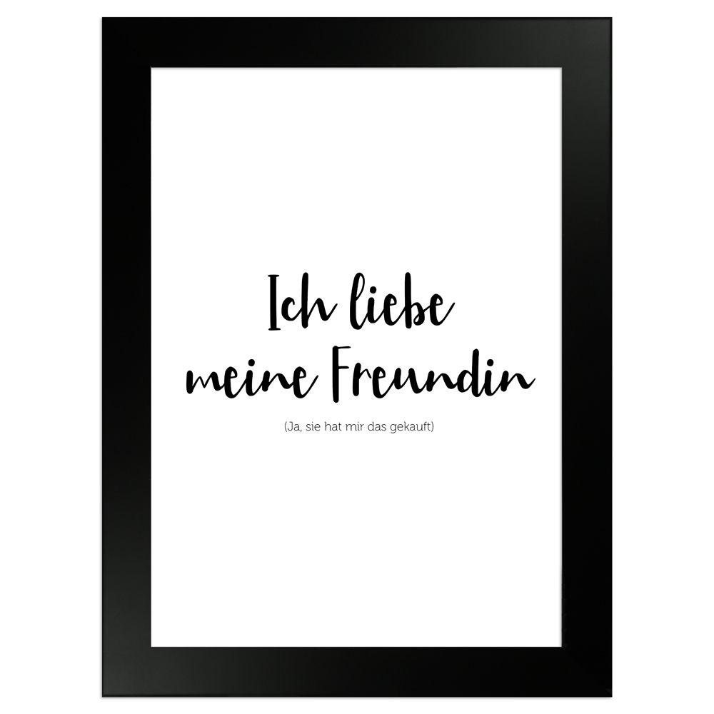 gerahmtes Poster | Freundin