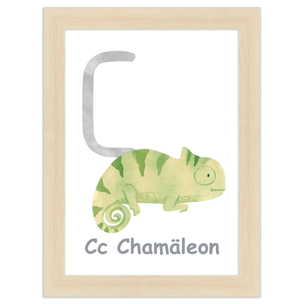 gerahmtes Poster | C - Chamäleon
