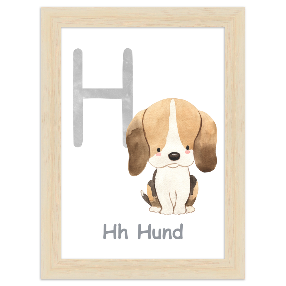 gerahmtes Poster | H - Hund