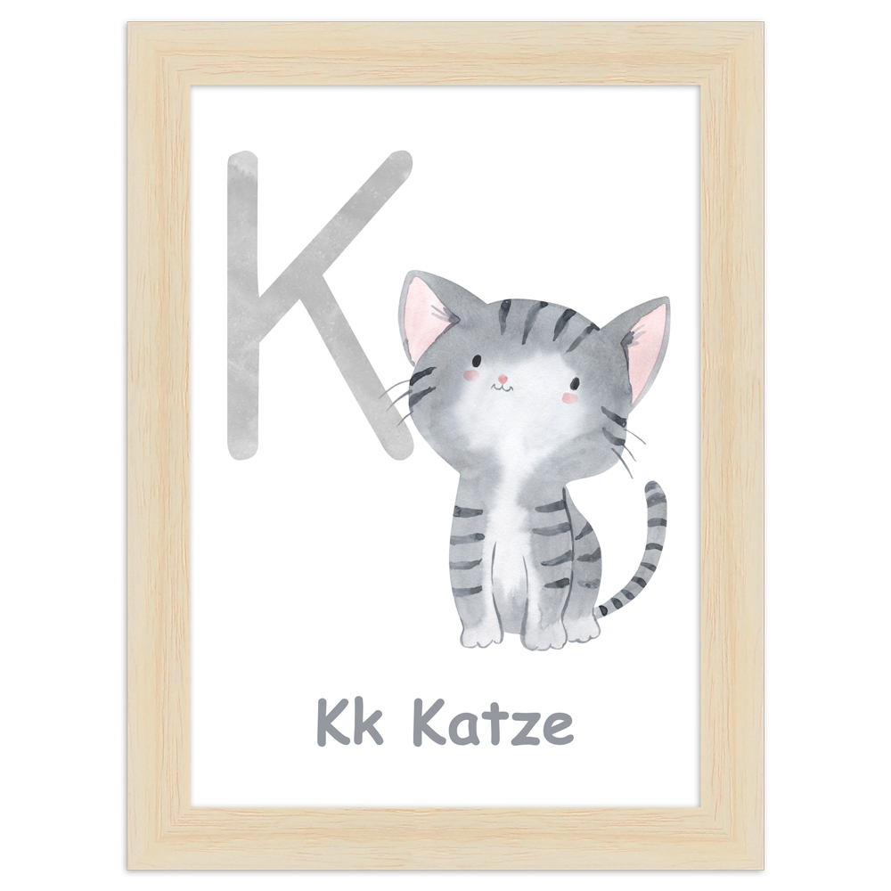 gerahmtes Poster | K - Katze