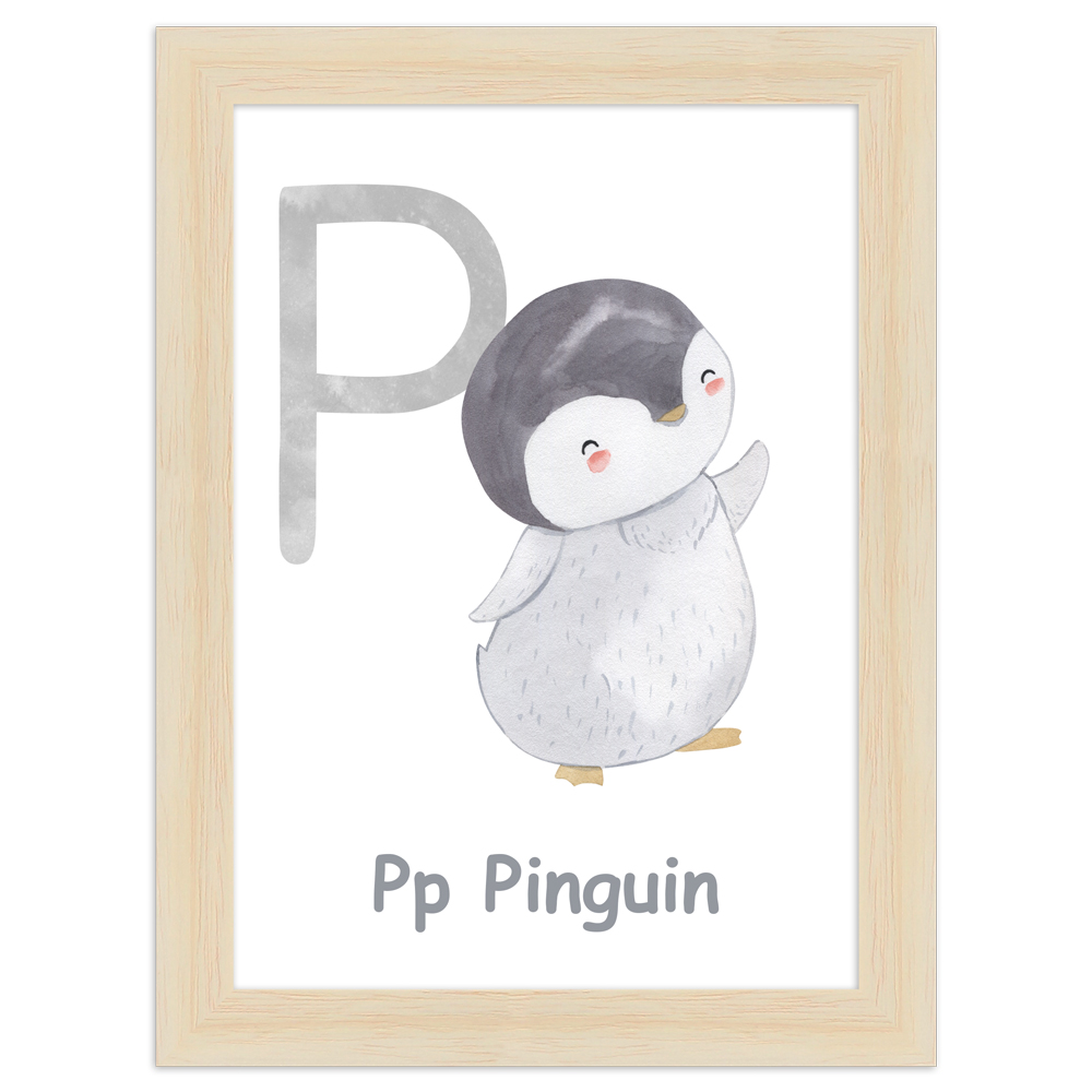 gerahmtes Poster | P - Pinguin