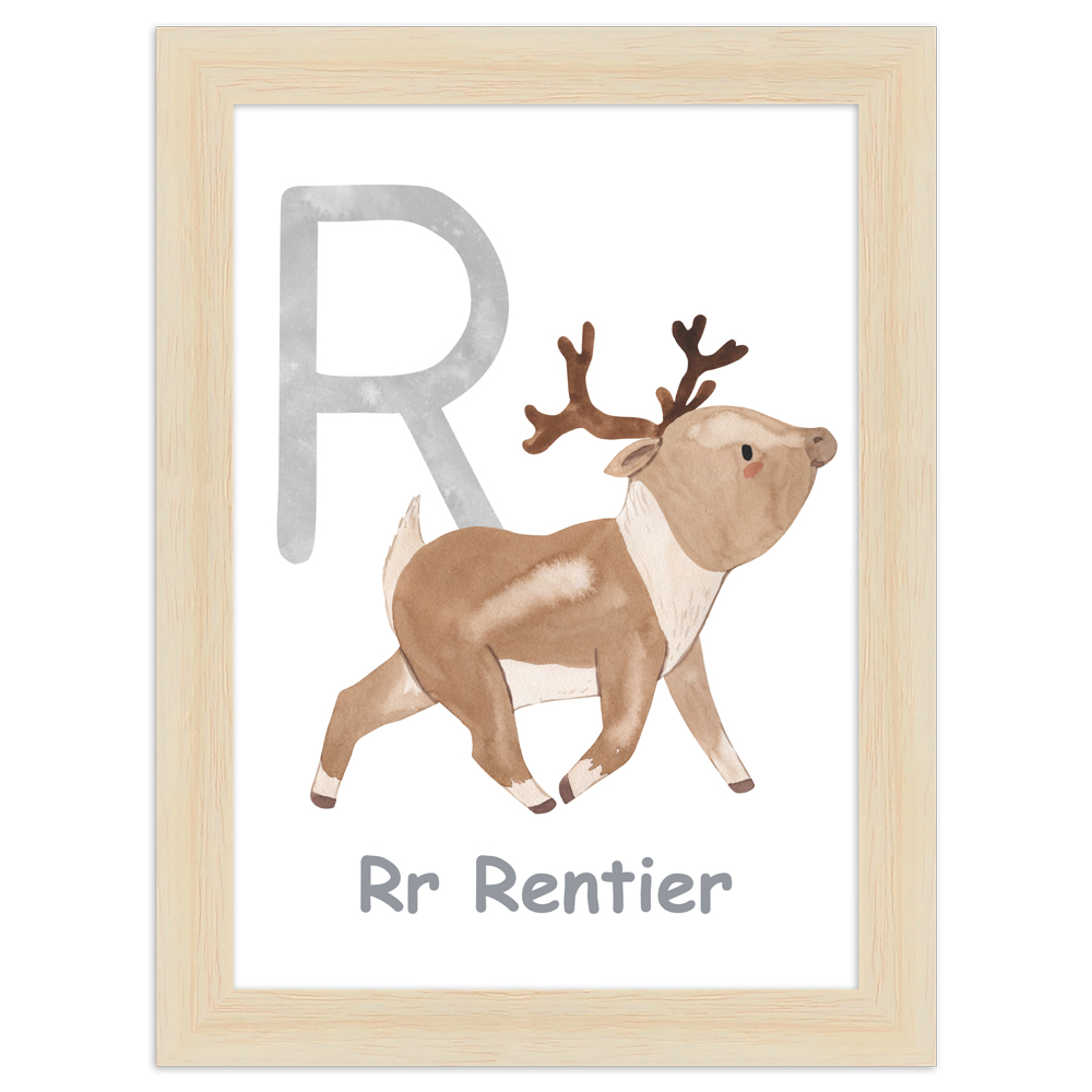 gerahmtes Poster | R - Rentier