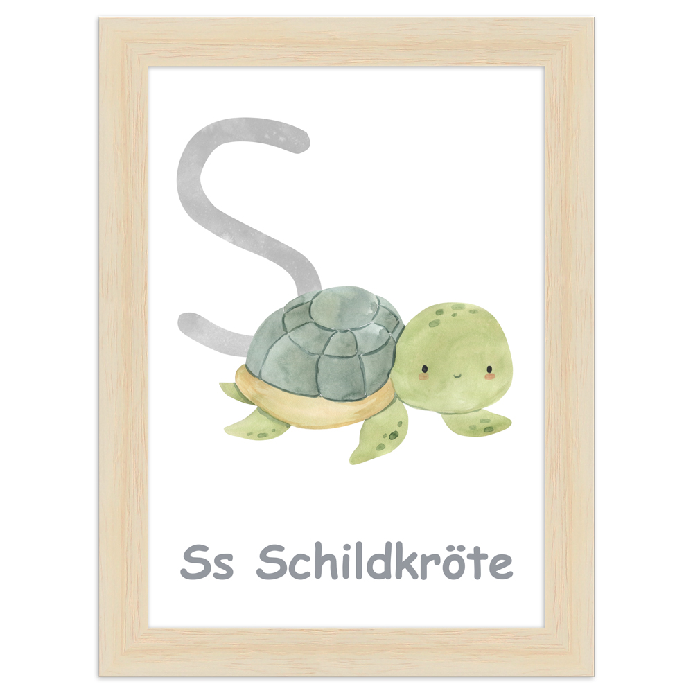 gerahmtes Poster | S - Schildkröte