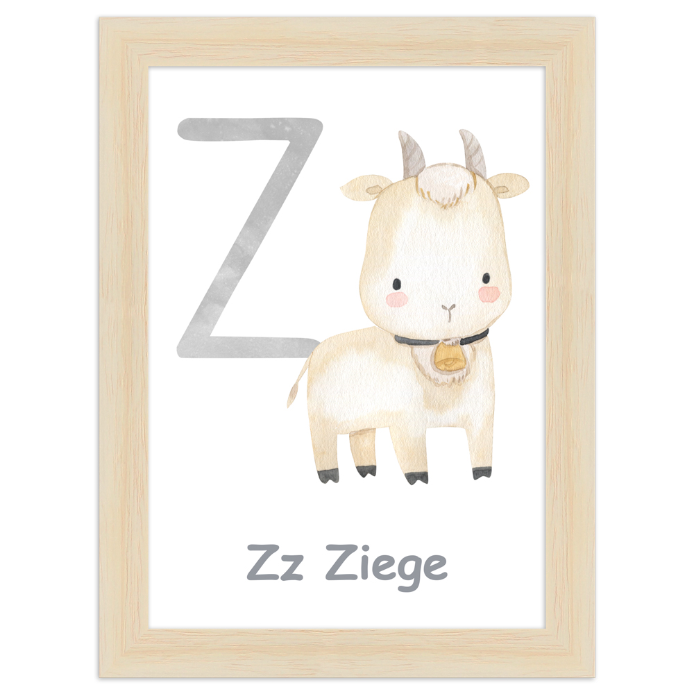 gerahmtes Poster | Z - Ziege