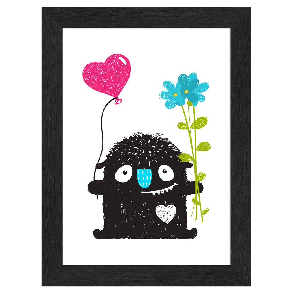 gerahmtes Poster | fröhliches Monsterchen