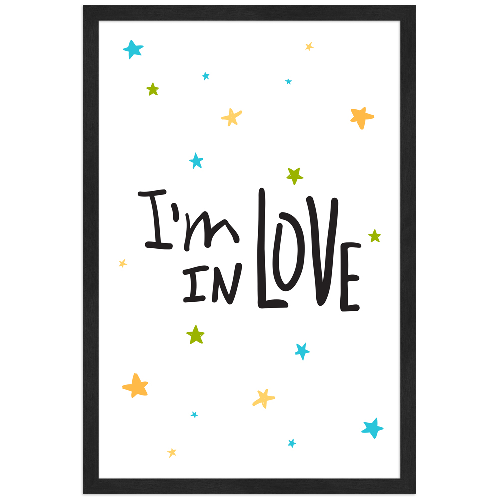 Im in Love - Poster mit schwarzem Rahmen