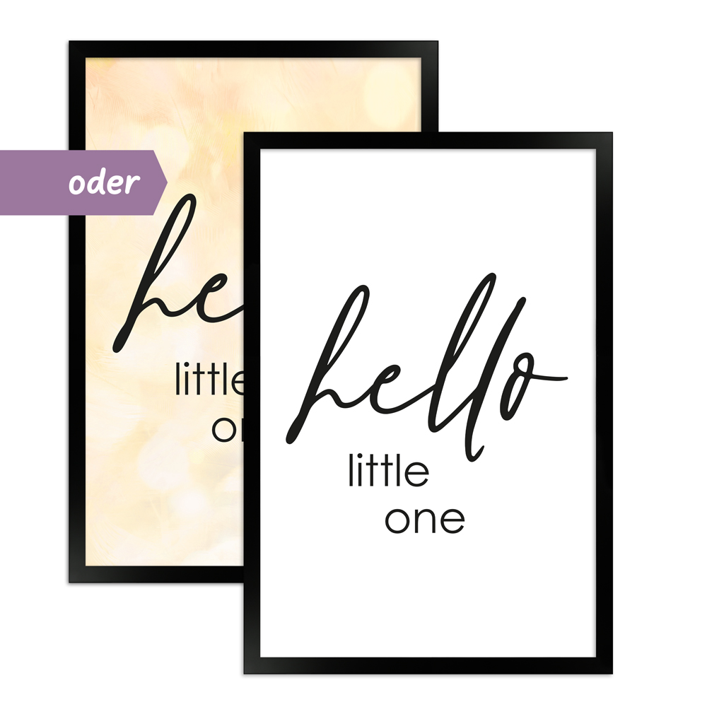 "Hello little one" Kinderzimmer Poster mit Spruch