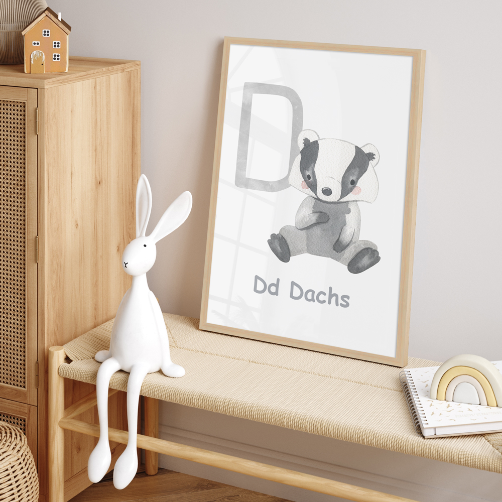 Kinderzimmer dekoriert mit Poster "D-Dachs"