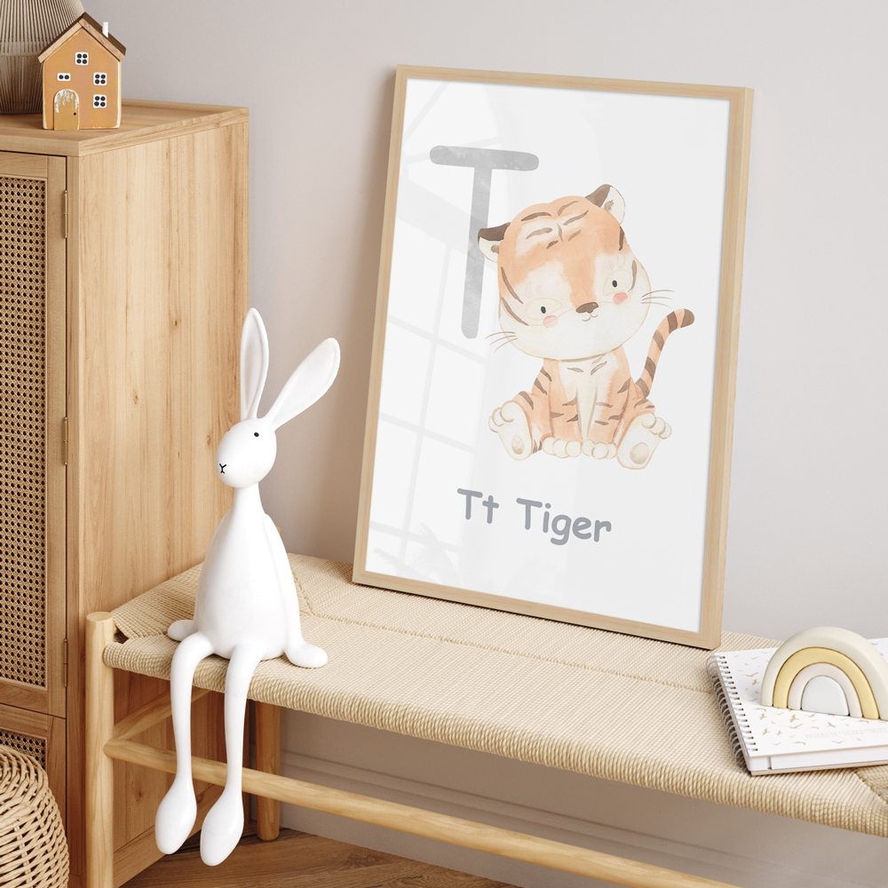 Kinderzimmer dekoriert mit Poster "T-Tiger"