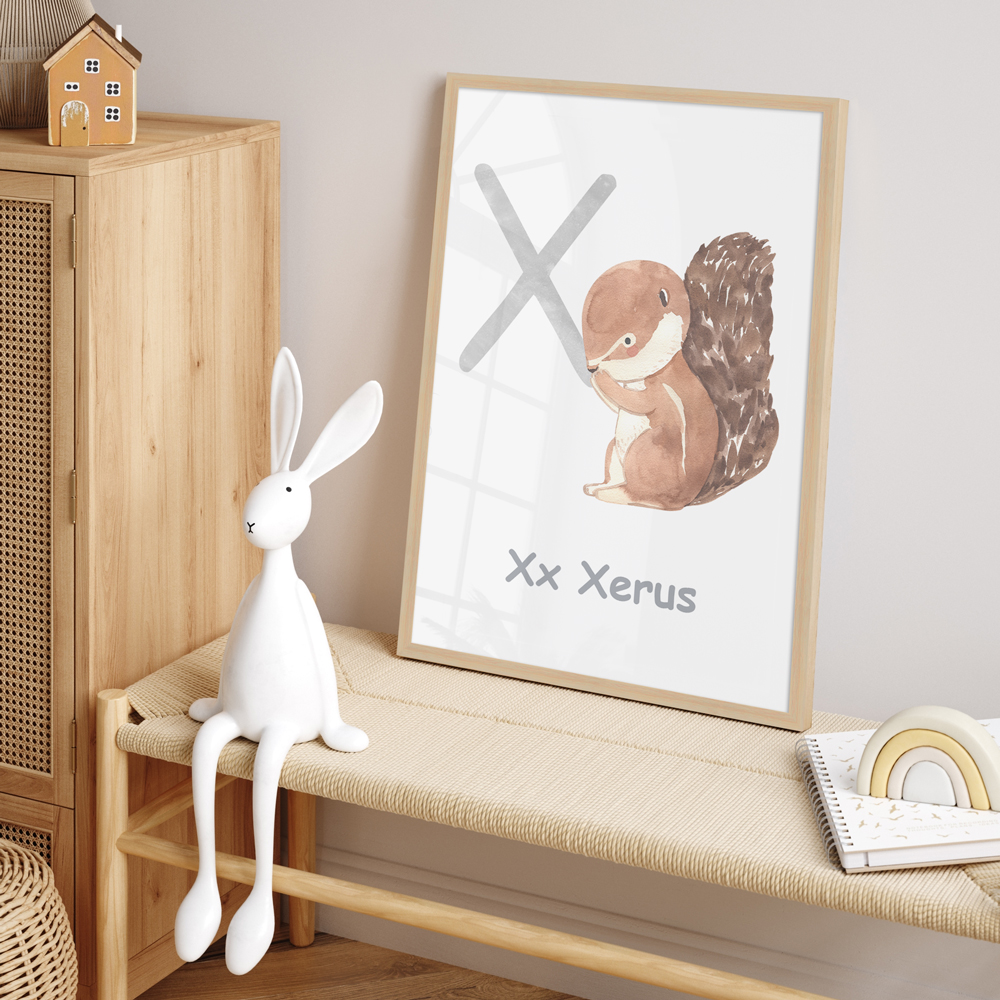 Kinderzimmer dekoriert mit Poster "X-Xerus"