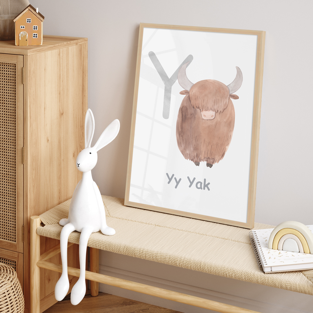 Kinderzimmer dekoriert mit Poster "Y-Yak"