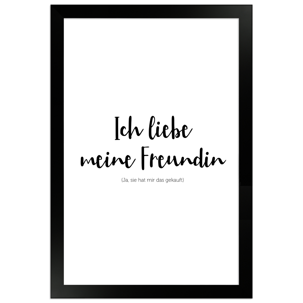 gerahmtes Poster | Freundin